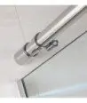 Paroi de douche avant en acier 1 fixe et 1 coulissant Moving