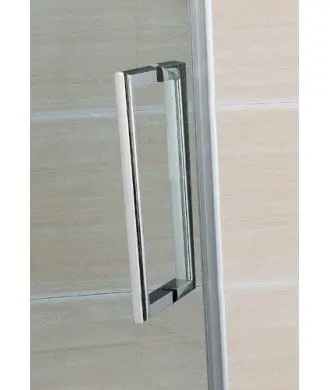 Paroi de douche avant en acier 1 fixe et 1 coulissant Moving