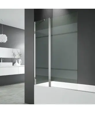 Pare-baignoire 1 fixe + 1 porte battante Ouvert