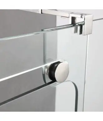 Paroi de douche 1 fixe et 1 coulissant acier Vetrum