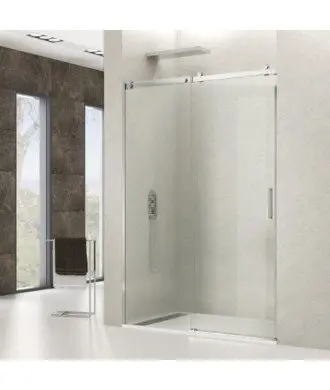 Paroi de douche en acier inoxydable 1 fixe et 1 coulissante Rotary GME en Melonbath | Écrans de salle de bains | Offres