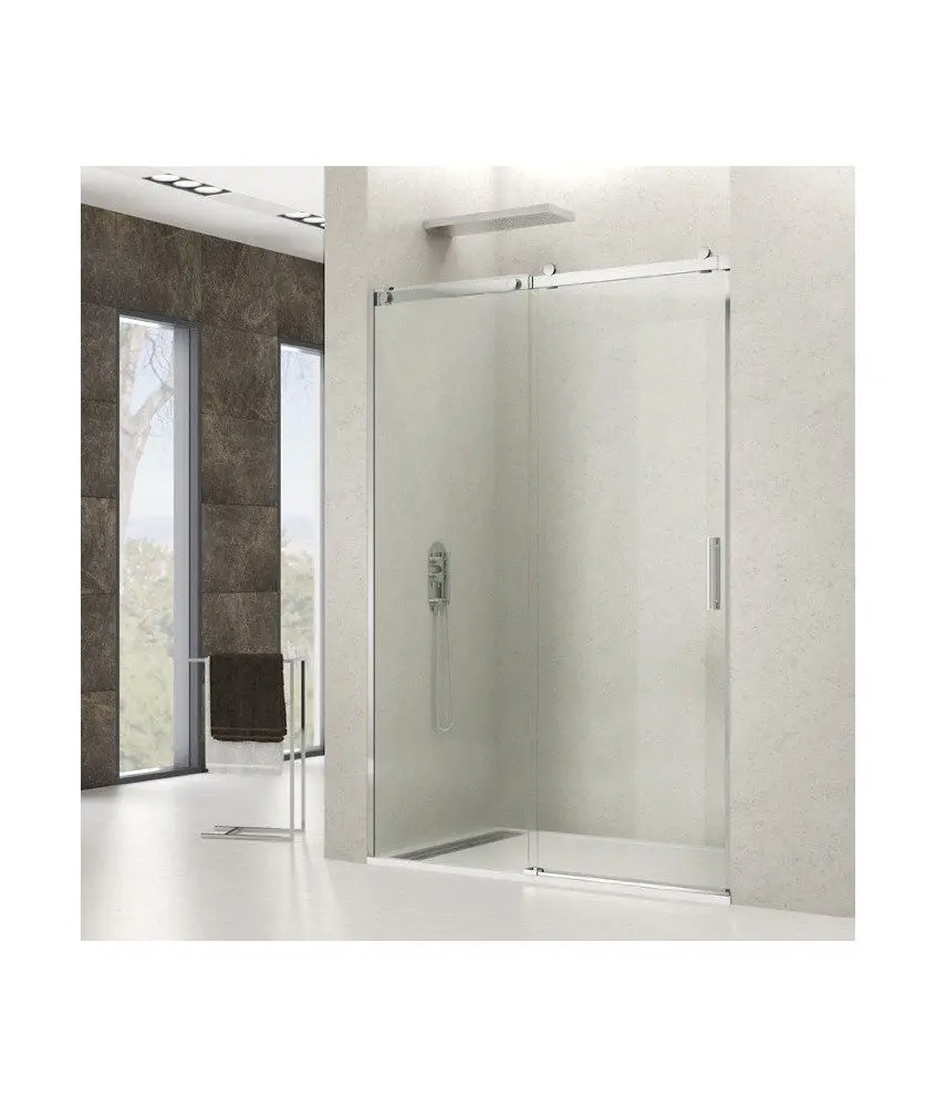 Paroi de douche en acier inoxydable 1 fixe et 1 coulissante Rotary GME en Melonbath | Écrans de salle de bains | Offres