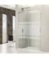 Paroi de douche en acier inoxydable 1 fixe et 1 coulissante Rotary