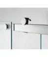 Paroi de douche en acier inoxydable 1 fixe et 1 coulissante Rotary