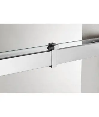 Paroi de douche en acier inoxydable 1 fixe et 1 coulissante Rotary