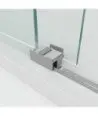 Paroi de douche en acier inoxydable 1 fixe et 1 coulissante Rotary