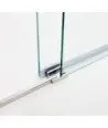 Paroi de douche frontal en acier avec 2 portes fixes et 2 portes coulissantes Futura