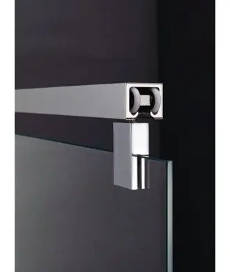 Paroi de douche frontal en acier avec 2 portes fixes et 2 portes coulissantes Futura