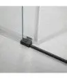 Paroi de douche frontal noir avec 2 fixes et 2 coulissants Basic