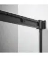 Paroi de douche frontal noir avec 2 fixes et 2 coulissants Basic