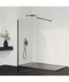 Paroi de douche fixe en noir mat Screen
