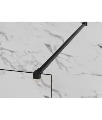 Paroi de douche fixe en noir mat Screen