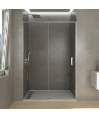 Paroi de douche frontale, 1 fixe et 1 coulissante Twenty