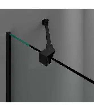 Paroi de baignoire fixe noire à panneau unique