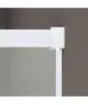 Paroi de douche blanche avec 1 façade fixe et 1 façade coulissante Basic