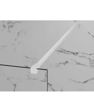 Paroi de douche fixe en blanc mat Screen