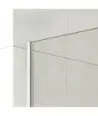 Paroi de douche blanc fixe avec charnières articulées