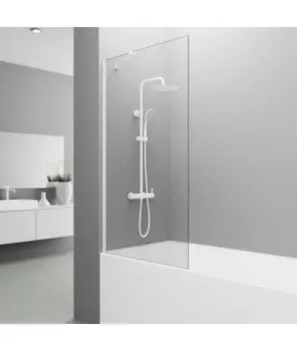 Paroi de baignoire fixe blanche à panneau unique GME en Melonbath | Écrans de salle de bains | Offres