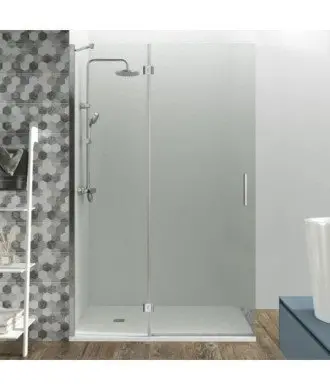 Paroi de douche 1 fixe plus 1 pivotant sans fermeture Verre Glass