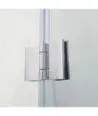 Paroi de douche 1 fixe plus 1 pivotant sans fermeture Verre Glass