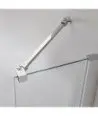 Paroi de douche 1 fixe plus 1 pivotant sans fermeture Verre Glass