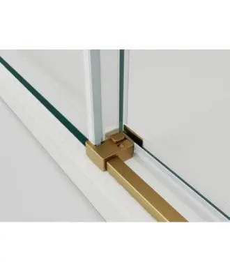 Paroi de douche fixe et coulissante en or brossé Twenty