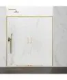 Paroi de douche frontal en or brossé avec 2 fixes et 2 coulissants Twenty