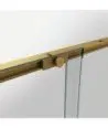 Paroi de douche frontal en or brossé avec 2 fixes et 2 coulissants Twenty