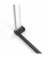 Paroi de douche avant en noir mat 2 fixes et 2 coulissants Twenty