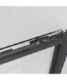 Paroi de douche avant en noir mat 2 fixes et 2 coulissants Twenty