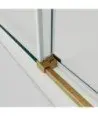 Paroi de douche d'angle coulissant en or brossé Twenty