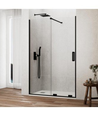 Paroi de douche noir un fixe et un coulissant Kenna GME en Melonbath | Écrans de salle de bains | Offres