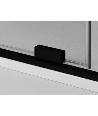 Paroi de douche noir un fixe et un coulissant Kenna