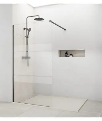 Paroi de douche fixe en titane Screen
