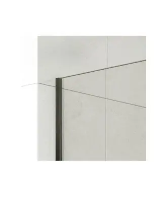 Paroi de douche fixe en titane Screen