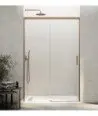 Paroi de douche en cuivre, 1 fixe et 1 coulissante Basic