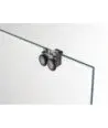 Paroi de douche en cuivre, 1 fixe et 1 coulissante Basic