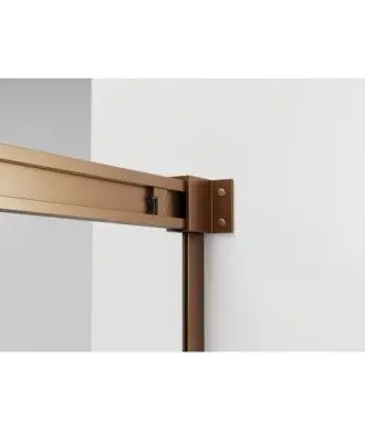 Paroi de douche d'angle basique en cuivre avec 2 fixes et 2 coulissants Basic