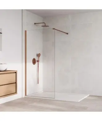 Paroi de douche fixe en cuivre Screen GME en Melonbath | Écrans de salle de bains | Offres