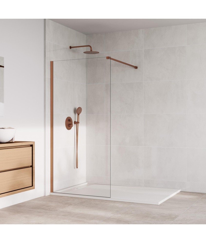 Paroi de douche fixe en cuivre Screen Paroi de douche fixe en cuivre Screen GME en Melonbath | Écrans de salle de bains | Offres