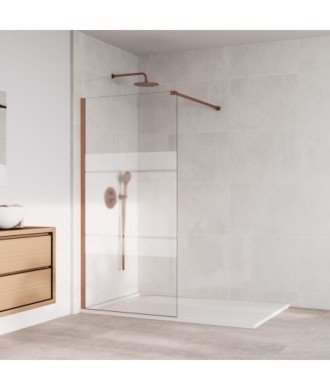 Paroi de douche fixe en cuivre Screen