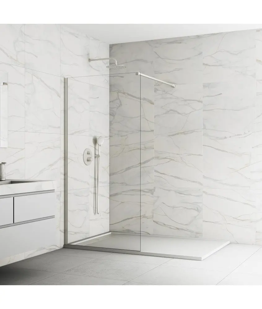 Paroi de douche fixe en nickel Screen GME en Melonbath | Écrans de salle de bains | Offres