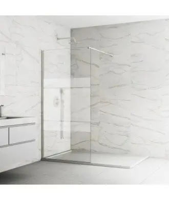 Paroi de douche fixe en nickel Screen