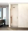 Paroi de douche avec 1 porte battante et charnières en cuivre Glass
