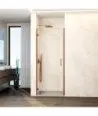 Paroi de douche avec 1 porte battante et charnières en cuivre Glass