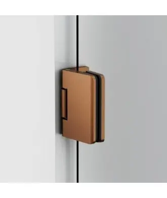 Paroi de douche 1 porte avec charnières murales en cuivre Glass