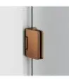 Paroi de douche 1 porte avec charnières murales en cuivre Glass
