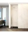 Paroi de douche nickel avec 1 porte battante et charnières Glass