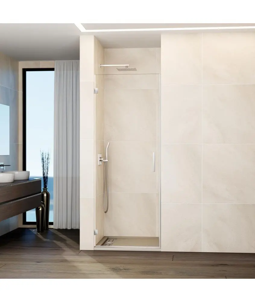 Paroi de douche 1 porte avec charnières murales Glass GME en Melonbath | Écrans de salle de bains | Offres