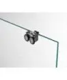 Paroi de douche frontal en or brossé avec 2 fixes et 2 coulissants Basic